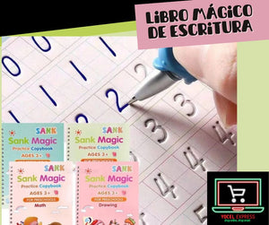 LIBRO MÁGICO SET DE 4 UNIDADES + TINTA MÁGICA + REPUESTOS